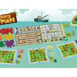 juego mesa frutas jugosas